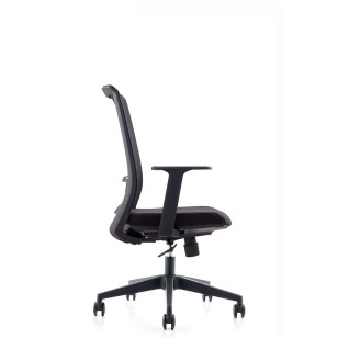 鍍鉻底座黑色網狀接待會議訪客椅AS-6212B